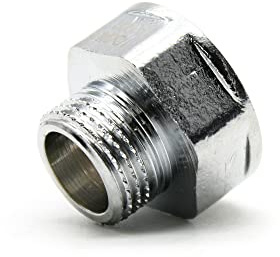 DOJA Barcelona | Mamelon 26/34-20/27 | Adaptateur 1 3/4 M-F | Accessoires de Plomberie | en Laiton Chrome | Raccord Reducteur pour Circulateur Chauffage, Tuyau Douche, Mousseur Robinet Economie Eau..