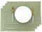 AOKSUNOVA Platzset Grün Tischset Platzdeckchen Stoff 4er Set 48 x 33 cm Tischunterlage Esstisch