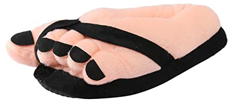 Pantofole per Halloween Tricky Toys enormi pantofole per piedi con piedi di animali domestici, divertenti pantofole per piedi in cotone perlato resistente alla pressione, cinque dita per interni ed