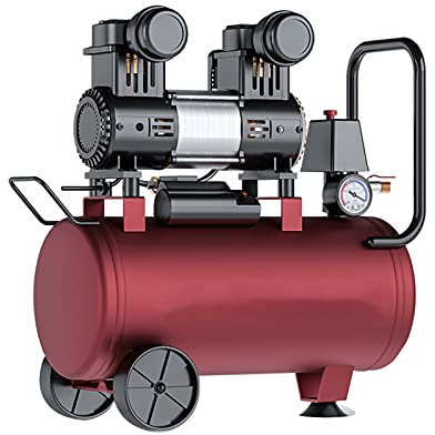 HEcSHENG Oil-Free 1000/1300 W Portable Quiet Air Compressor 30L for Dentistry, Spray Paint, Workshop Pneumatic Tools - 220V Air Pump