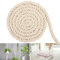 Baumwollkordel 20mm 4m, Makramee-Garnseil Tau Seil Cotton Rope Baumwollkordel Dickes Seil Weiß Seil Kordelband Vielseitig Baumwollseil Deko Seil für DIY Handwerk Dekoraion