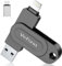 Pendrive 512GB para iPhone Apple Certificación, Vefsna Pen Drive USB C para iPhone,Memoria USB 3.0 Externa, Photo Stick 3 en 1 Lightning Flash Drive Memory Stick para iPhone, OTG Android,iPad,PC