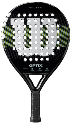 Wilson Optix V1 Padel Racket - Black/Green, Grip Size 2-4 1/4