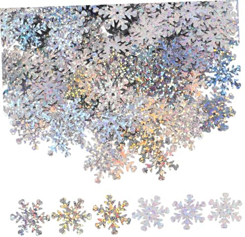 SEWACC 30g Schneeflocken-pailletten Für Handwerk Weihnachtsdekor Schillerndes Füllmaterial Lose Nähpailletten Metallische Glitzerpailletten Bastelmaterial Winterfeste Dekoration