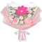 MEIVINES Bouquet di Fiori all'Uncinetto Completato Fiori Artificiali Tulipani Rose Margherita Lavoro a Maglia Uncinetto Bouquet Per Gli Amici Famiglia Ufficio Vaso Decorativo (Rosa)