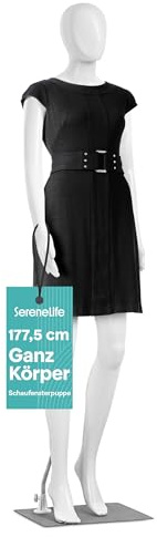 SereneLife Manichino Sartoriale 185 cm, Manichino Testa Regolabile, Arti Flessibili, Design Smontabile, Ideale per Boutique, Negozi di Moda e Moda Uomo ed Esposizioni di Abbigliamento Uomo