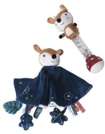 VERTBAUDET Doudou + bâton de pluie FORÊT ENCHANTÉE multicolore TU