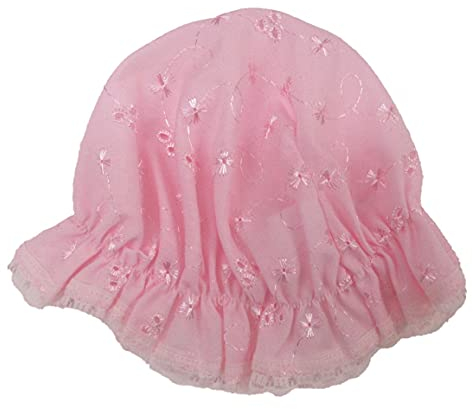 Angel Kids Toddler Baby Girls Mop Cap Pink Broderie Anglaise Sun Hat Newborn - 6 Months