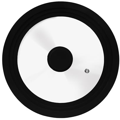 Zanetti, Coperchio Universale, Coperchio in Vetro per Pentole e Padelle, Bordo in Silicone Resistente al Calore, Adatto a Diametri 16 cm, 18 cm, 20 cm