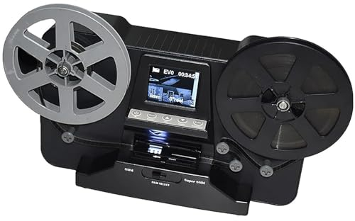 PixCy Escáner De Película para 8 Mm Y Super 8 Película, Digitalizador De Película Digitalización Super 8 Digital Film Converter HD 1080p 2.4''LCD