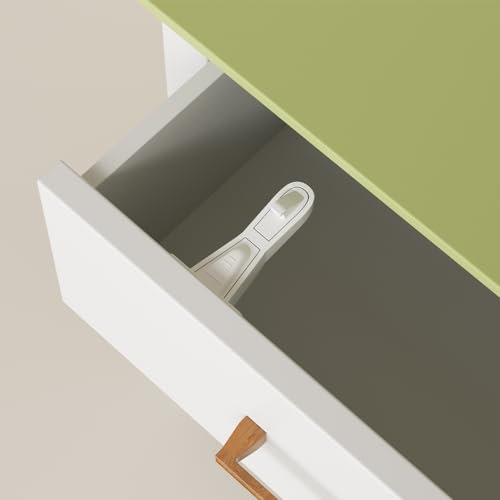 SAFELON 12 Stück Baby-Sicherheitsschrankschlösser Kindersichere Schubladenschlösser mit Schrauben, Kinderverriegelung für Schubladen und Schränke (Weiß)