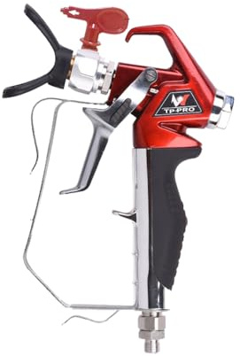 Airless Paint Spray Gun with 517 tip High Pressure 4000 PSI Red Series Airless Sprayer Gun (4 Finger)