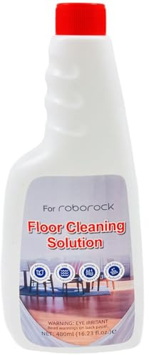 Qooloo 480ml Nettoyant pour Sol, Compatible avec Les Robots Aspirateurs et Serpillières Roborock, Nettoyage en Profondeur pour Plusieurs Sols Durs, Détachant & Parfum Frais, Taux de Dilution 1:300