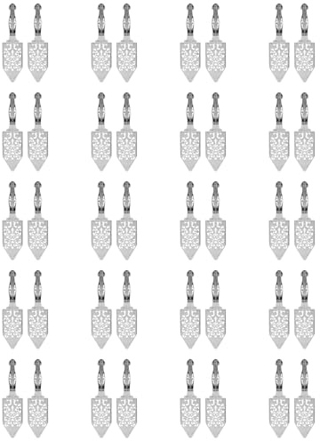 Wesafrae Cucharas de Absenta de 40 Piezas, Kit de Fabricación de Cucharas de Cócteles de Absenta de Acero Inoxidable Gotero Gótico para Fuente de Absenta