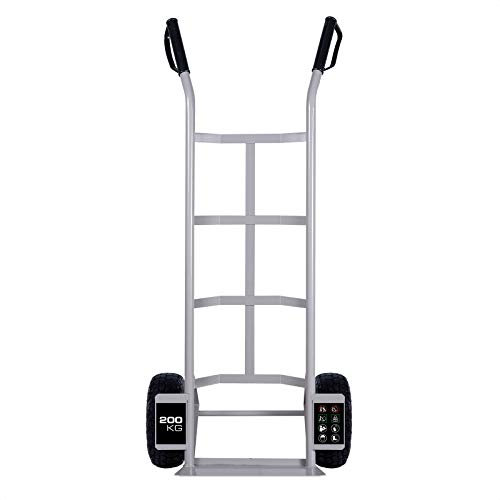 Werku WK602310, Carro Portacargas, Calidad Profesional, Certificado TÜV-GS, Ruedas Neumáticas, Capacidad Carga 200 Kg