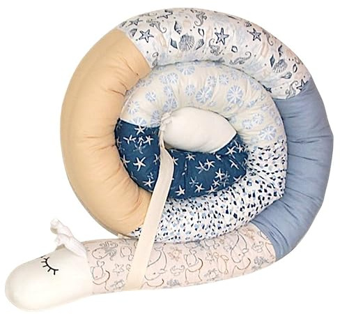 Generisch Bettschlange/Bettschnecke XXL (Motiv Meereswelt) Länge 250cm ** personalisierbar**Seitenschläferkissen