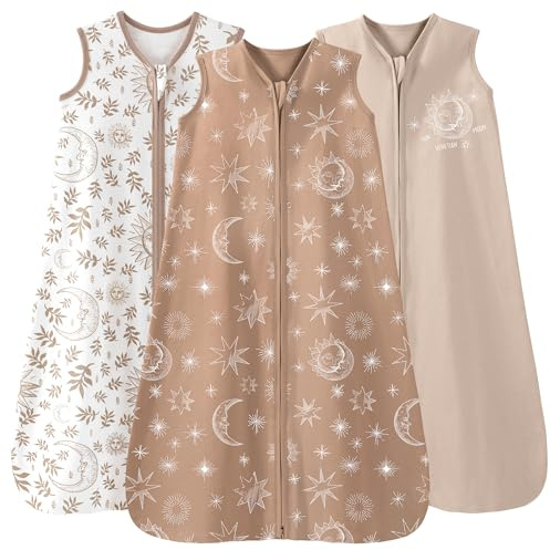 Unnivoll Gigoteuse 0-6 Mois, Gigoteuse Été Tog 0.5, Lot de 3, 100% Coton, Turbulette pour Bébé Nouveau-né Garçons Filles
