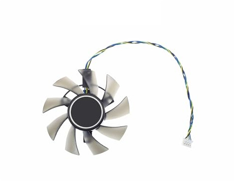 Ventilador for Tarjeta gráfica T128015BU FD8015U12D DC12V 0.50AMP, Compatible con ASUS, AREZ PH RX550 2G (4 Pines)