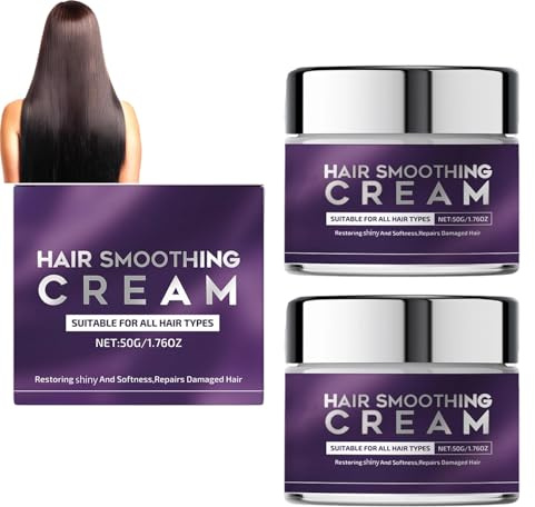 Haarglättungscreme, Protein-Haarcreme, für glattes, geschmeidiges Haar und gegen Frizz, verleiht Glanz und macht das Haar leichter kämmbar