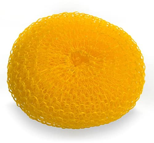 LOLA Jumbo 4 Plastic Mesh Scouring Pads, Non-Scratch, Great for Pots, Dishwashing, Sinks, Appliances, Assorted Colors, 1 Pack