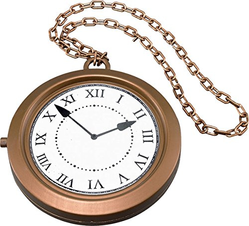Necklace Steampunk Rapper Xmas Party White Rabbit Giant Jumbo Clock Medallion Uk
