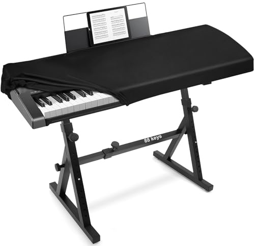 Explore Land 61 88 Copertura antipolvere per tastiera pianoforte con apertura per leggio musicale 88 Keys