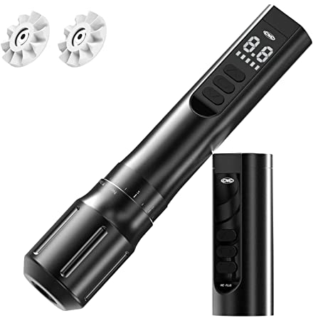 Máquina de pluma de tatuaje inalámbrica rotativa CNC Motor sin núcleo personalizado con batería de 2 piezas 1000 mAh CNC-X-WE Pro