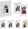 Relaxdays Bilderrahmen 7er Set, verschiedene Größen, Bildercollage, zum Aufhängen oder Hinstellen, Fotorahmen, weiß