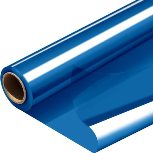 YSTrillion Involucro di Cellophane,1Roll Rotolo di Blu Cellophane Trasparente per Confezioni,Ideale per Fiorist,Artigianato,Bouquet di Fiori (40cm x 30m)