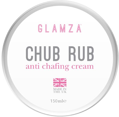 Chamois Cream GLAMZA ‘Chub Rub’ Anti Chafing Cream for Men & Women - Prevents Chaffing for Cyclists, Runners and More (150ml)