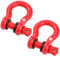 KATSU Tools Grilli di traino 2PK 7/8 Grillo ad anello a D 6,5 tonnellate, per cinghia di traino verricello fune 4x4 recupero veicoli fuoristrada, rosso