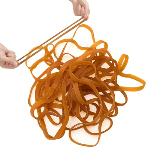 Hao Zhu Large Elastic Bands 50pk, 14cm x 4mm Rubber Bands for Home & Office