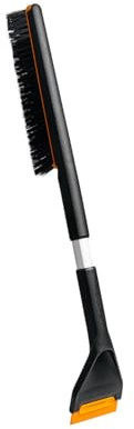 Fiskars Plus Auto-Schneebürste und Eiskratzer, Kurz, 63 cm, Mit austauschbaren Teilen, 1078495