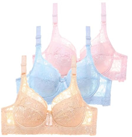 Generisch Lot de 3 soutiens-gorge push-up à armatures pour femme - Soutien-gorge de sport bustier pour fitness et entraînement quotidien