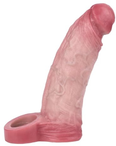 Realistic Penis Sleeve Male Sex Toys for Men, Male Enlarge Girth Cock Sleeve, Silicone Penis Extender for Enhanced Erection, Reusable Penis Ring Adult Toys Sex Toys4couples Men Couples (ADL5069M)