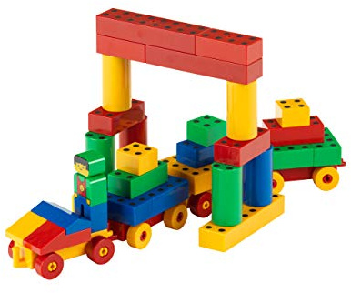 Theo Klein 656 Manetico Set Creativo, 85 mattoncini magnetici Colorati, 10 schede con Istruzioni di Montaggio, Giocattolo per Bambini a Partire da 1 Anno