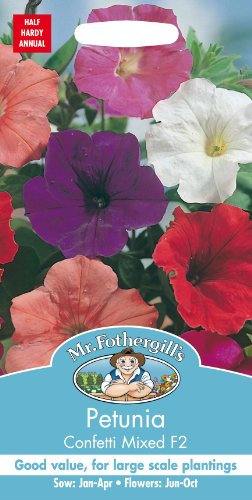 Mr Fothergills - Pictorial Packet - Flower - Petunia Confetti Mixed F2 - 750 Seeds