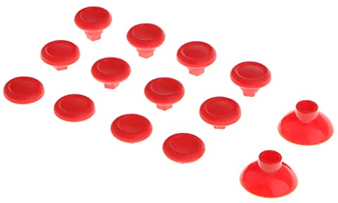 Sharplace 14IN1 Abnehmbar Daumenstiel Abdeckungen -Kappen Thumb Stick Griff für PS4 / One Gamecontroller, Rot