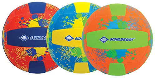 Schildkröt® Neopren Beachvolleyball, Größe 5, Ø 21 cm, Normale Größe, farblich Sortiert, griffige Textile Oberfläche, salzwasserfest, ideal für Stand & Garten, 970176