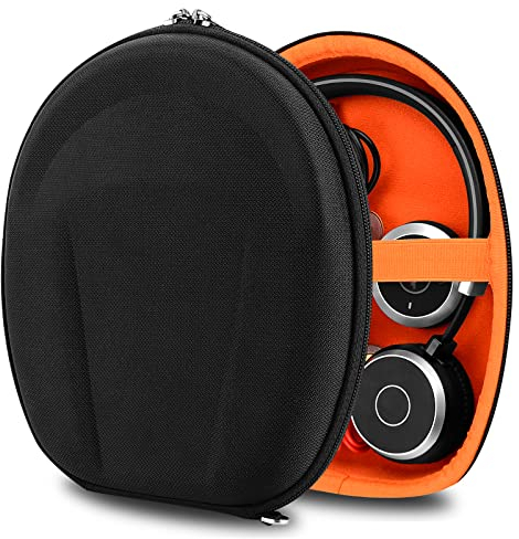Geekria Shield Étui pour Casque pour Casque Supra-auriculaire Plat, Coque Rigide de Remplacement, Sac de Transport de Voyage Compatible avec Les Casques Skullcandy, Mpow, Shure, Sennheiser (Noir)