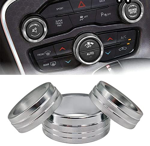 Valuetom Klimaanlage Schalterknopf Abdeckung Trimm CD-Taste für Challenger Ladegerät 2015-2019 Set of 3