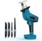 Professional System Akku Säbelsäge für Makita,(inkl. 4x Säbelsägeblatt (Holz/Stahl/Metall),Variable Schnittgeschwindigkeit,Stark Bürstenloser Motor,LED Licht,0-3500SPM,ohne Akku/Ladegerät
