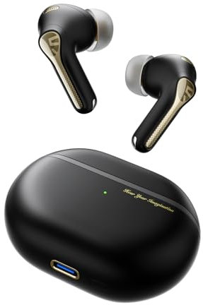 SoundPEATS Capsule3 Pro+ Auriculares Inalámbricos Hi Res Audio con LDAC, Cancelación Activa de Ruido con Controlador XMEMS, Auriculares Bluetooth 5.3 ANC Adaptable con 6 Micrófonos 43H