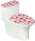 Biyejit Erdbeer-Toilettendeckel-Staubschutz-Set, wiederverwendbarer WC-Tankschutz mit elastischem Rand, tragbares Badezimmer-Zubehör, universelle Dekoration für Zuhause, Hotel, 2 Stück