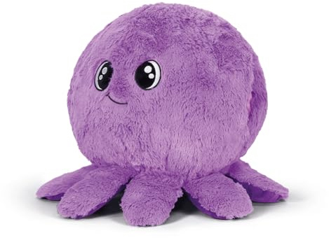 Cozy Noxxiez Plush Animal Handwarmer Cushion – Soft Warm Pillow with Dual Hand Openings | Cute Cozy Plush Toy Cushion for Winter, Office, Bed & Sofa for Kids & Adults (Octopus)
