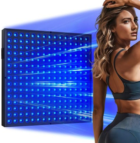 Jitesy 460nm Solarium Für Zuhause, 45W Bräunungslampe mit 225 LEDs, Gesichtsbräunung Tageslicht Faltbares Seinstellbares Ständer Und Aufhängbare Haken für Gesicht und Körper(schwarz)