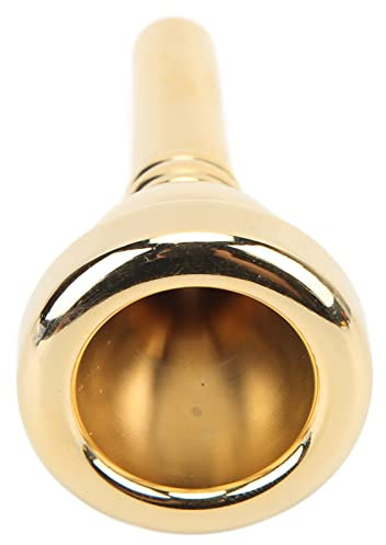 Funien Embouchure de Trombone en Métal, Alliage de Cuivre Antirouille avec Lustre en Métal, Produit une Voix Stable et Belle, Pratique pour le Rangement et le Transport, Installation (Or)