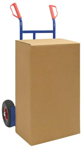 vidaXL Carrello Manuale Blu e Rosso 57 x 46 x 113 cm Acciaio, Garage, Rettangolare, Industriale, Pieghevole, Soluzione di Stoccaggio Multifunzionale, Ottimizzazione dello Spazio, Design Durevole