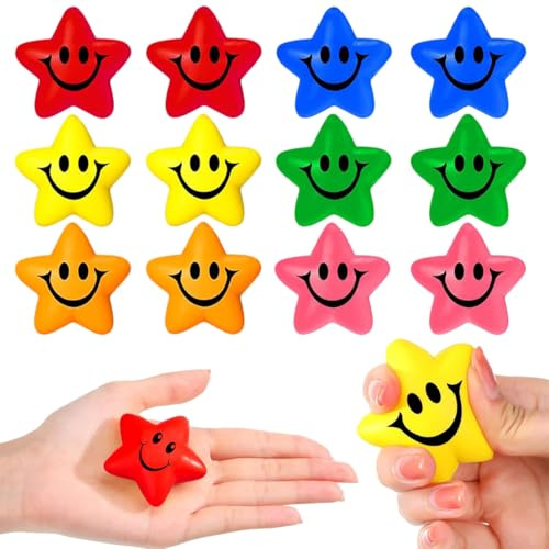 LKJAUOZ 12 pezzi Palle Antistress con Faccina per Bambini e Adulti, Squishy, Squeeze Toys Squishy Giocattoli, Divertente antistress e ansiolitico, Regali di Compleanno
