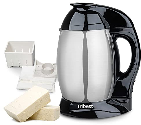 Tribest SB-132 Soyabella, Automatic Soy Milk Maker Machine with Tofu Kit Large, Silver, Large, Black/Stainless Steel